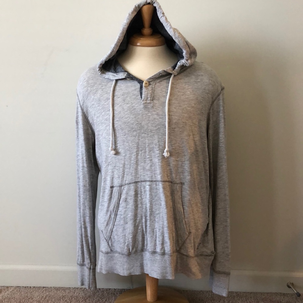 American Eagle Mens Hoody Size Large Heather Gray